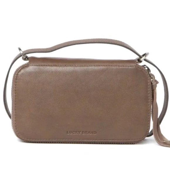 Kaie Convertible Leather Wallet- Lucky Brand- Color: Brown - Picture 2 of 11